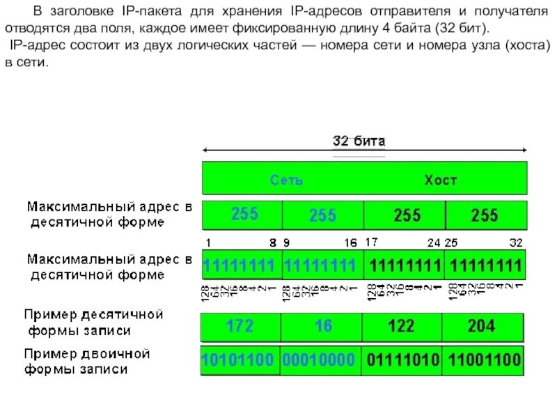 32 бита это сколько. Разновидности IP адресов. Структура IP адреса. Формат IP адреса. Длина IP адреса.