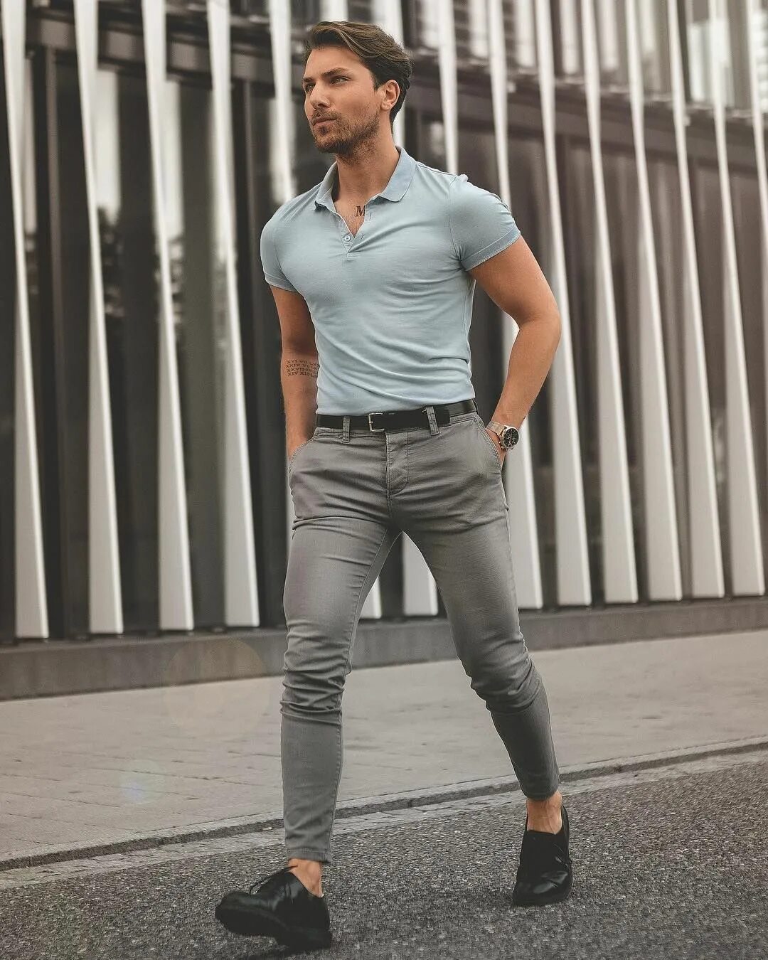 Buy Blue Slim Fit Polo Shirt by GentWith com with Free Shipping &#8211; Slim fit