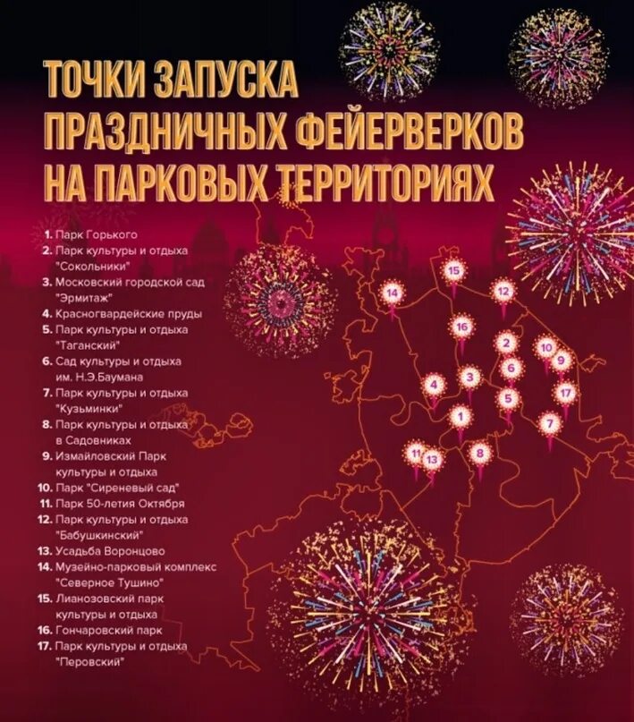 Где можно запускать фейерверки
