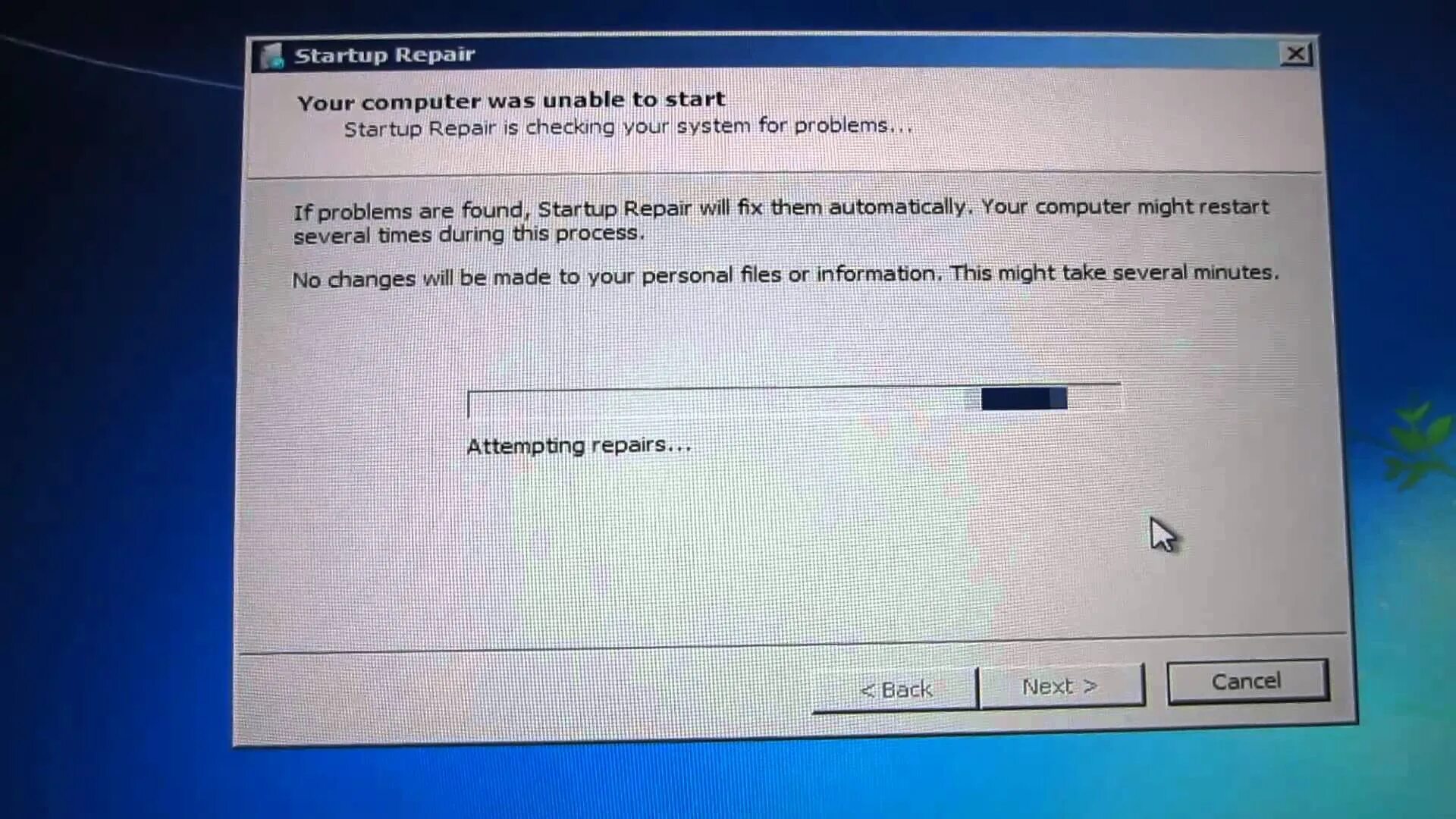 Your Computer was unable to start. Repair Windows 7. Repair перевод. System Repair Windows 7. Unable to find process