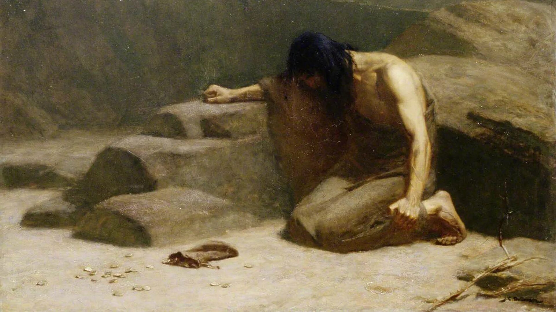Раскаяние иуды. Джон чарльз доллман. джон доллман картины. художник john charles dollman. раскаяние иуды джон доллман.