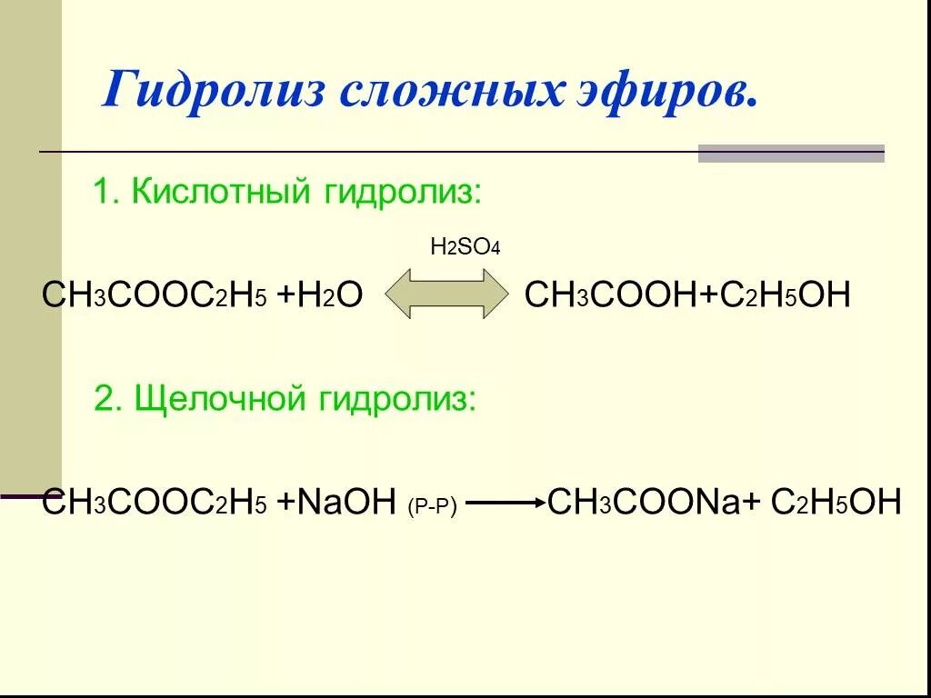 Кислотный гидролиз сложных эфиров. Щелочной гидролиз сложных эфиров. Кислый гидролиз сложных эфиров. Кислотный и щелочной гидролиз. 1 щелочной гидролиз изопропилацетата