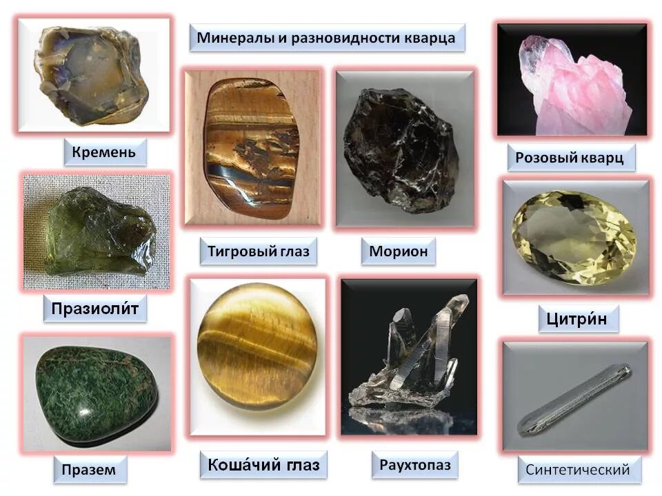 Какие виды камня бывают. Минералы и горные породы кварц. Разновидности кварца. Кварцы камни разновидности. Образцы минералов.