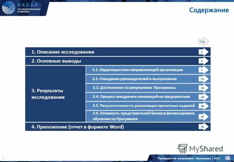 результаты 3 компании