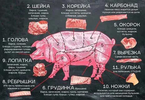 Разделка туши свиньи название