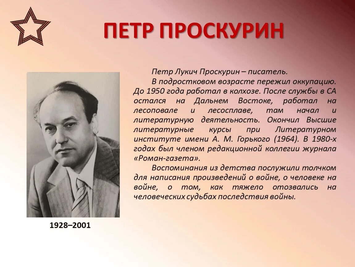 Л п биография. Петра Лукича Проскурина (1928-2001).