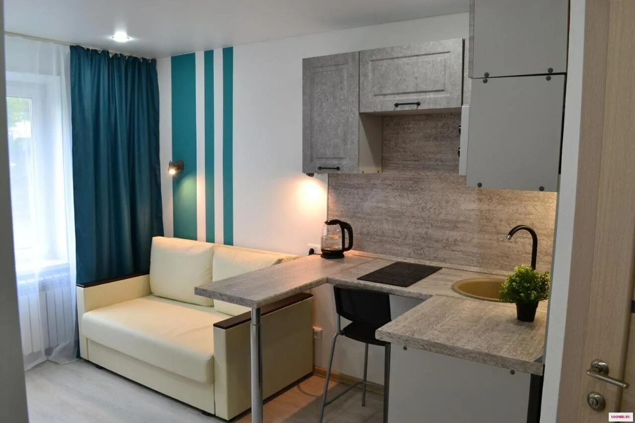 расположение мебели в студии. квартиры в авроре с ремонтом. малосемейные комнаты на корабельной 7. байкальская 198/1а. планировка кухни в гостинке.