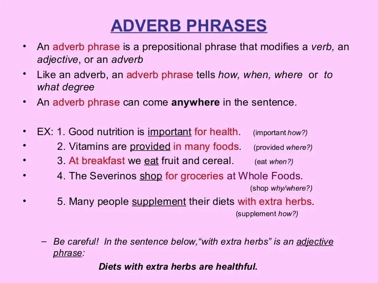Like sentences. Adverbs and adverbial phrases. Adverbial phrase в английском языке. Adverb phrases в английском. The position of adverbs and adverbial phrases правило.