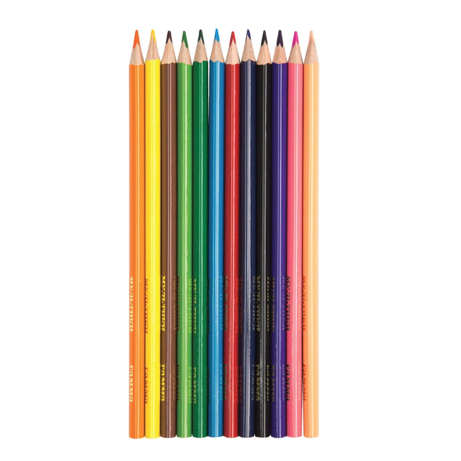 Карандаш цветной (12 шт) sg010002. Цветные карандаши гамма 6цв.