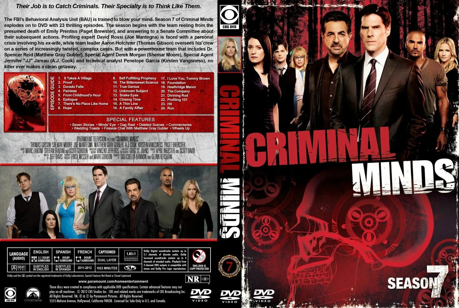 Criminal Minds DVD. Criminal Minds обложка. You think you special