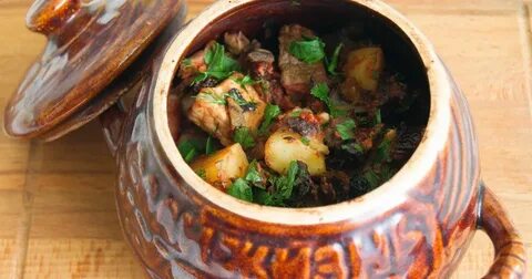 Мяса в горшочках пошаговый