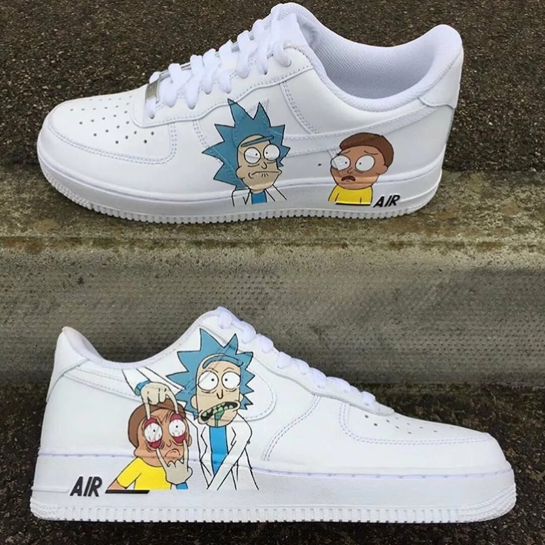 Ты берешь кроссовки твои. Nike Air Force 1 Рик и Морти. Кеды Nike Rick and Morty. Nike Rick and Morty кроссовки. Белые кеды с Рик и Морти.