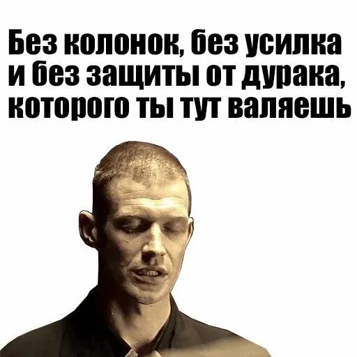 Без усилка и без защиты от дурака. Это без колонок усилка и без защиты от дурака. Без защиты от дурака, которого ты тут валяешь. Защита от дурака арт