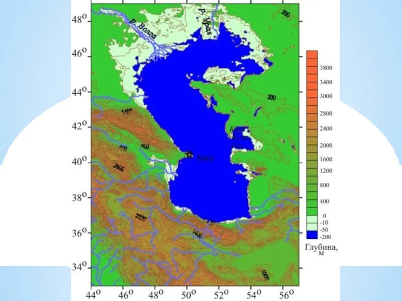 Рельеф дна Каспийского моря. Каспийское море рельеф дна карта. Каспийское море глубины рельеф дна. Карта глубин Каспия.