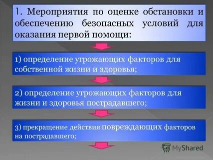 Мероприятия по безопасному оказанию первой помощи