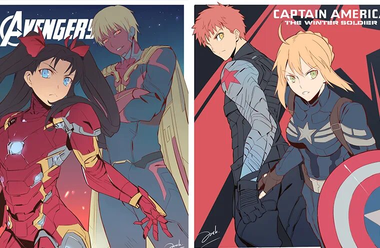 Fate кроссовер. Fate Marvel.