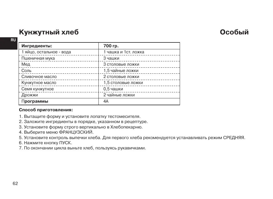 Хлебопечка инструкция по применению рецепты