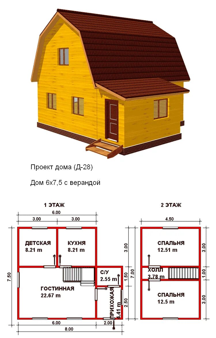 Размеры дачного домика