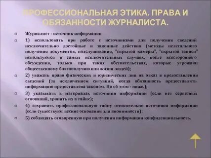 Этический кодекс журналиста