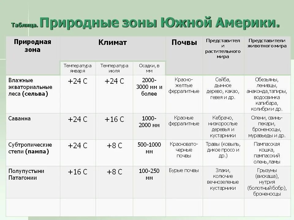 Северные материки 7 класс природные зоны. Природные зоны Южной Америки таблица 7. Таблица по природным зонам Южной Америки. Характеристика природных зон таблица 7 класс география. Таблица по географии 7 класс природные зоны Африки таблица.