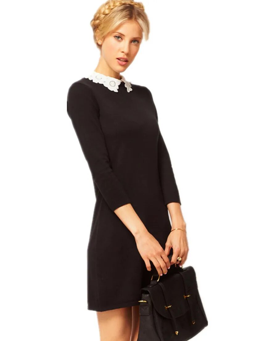 платье с белым воротником. женские платья с воротником. женские платья с воротником. валберис платье чёрное с белым воротником и рукавами кружево. женские платья с воротником.