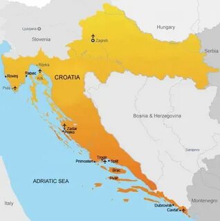 Хорватия на политической карте