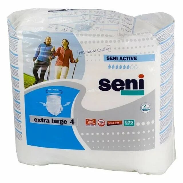 Extra large 4. Трусы для взрослых впитывающие seni active, extra large, №10. подгузники трусики сени актив экстра лардж. трусы впитывающие seni active xl 120-160 см (10 шт.). трусы впитывающие seni active extra large по 10 шт..