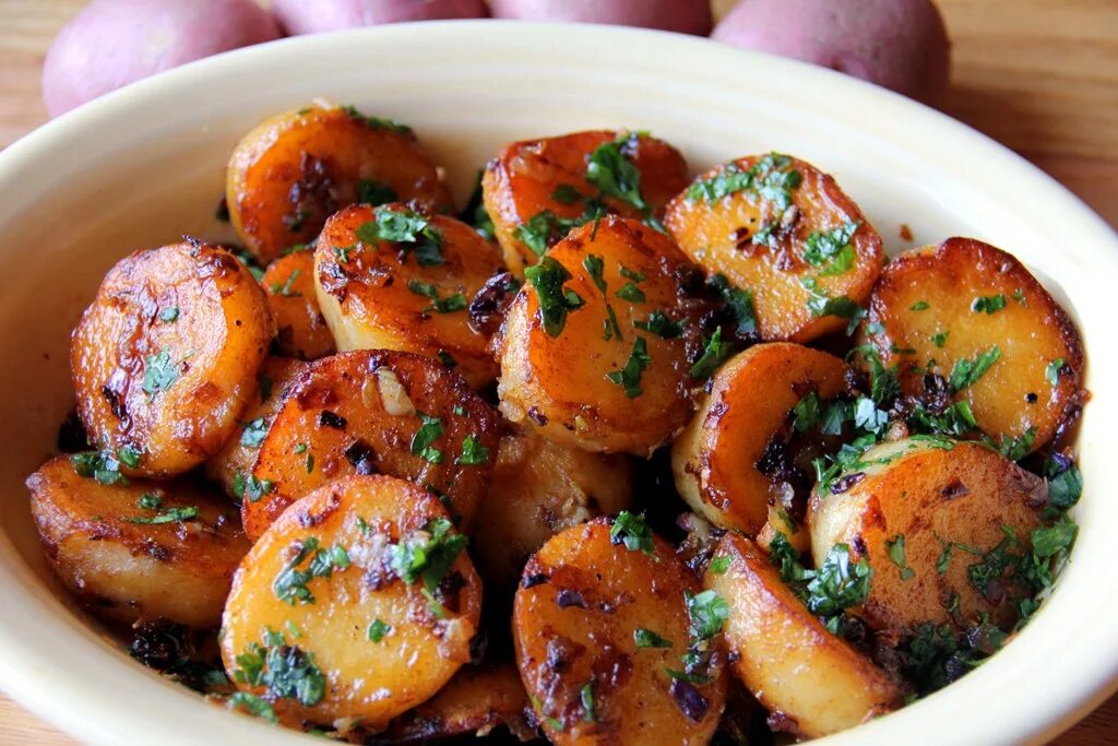 Cooked Potatoes. Potatoes Roast or Baked.