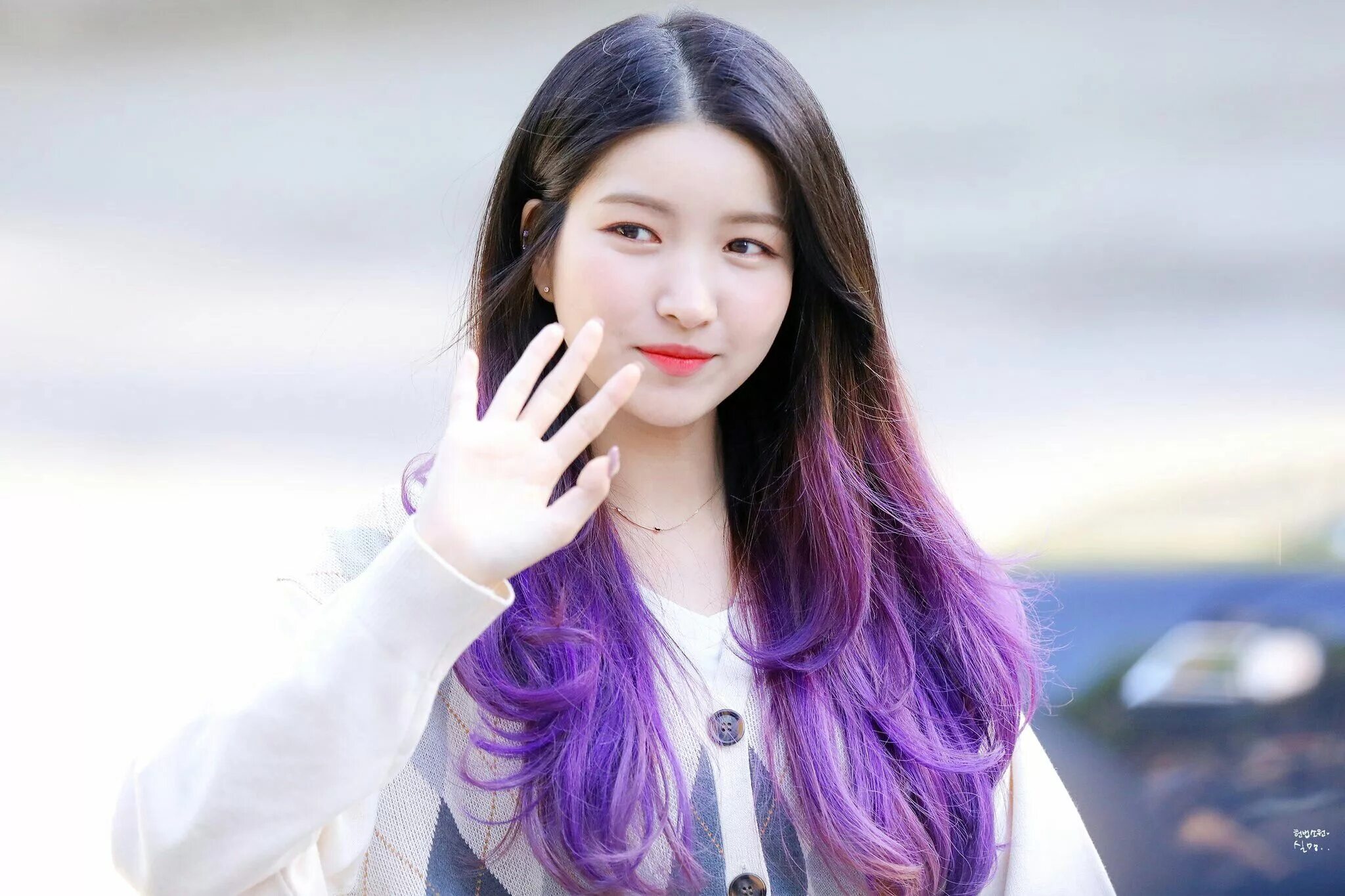 GFRIEND Sowon. Совон айдол. Кореянки с фиолетовыми волосами. Кореец с фиолетовыми волосами.