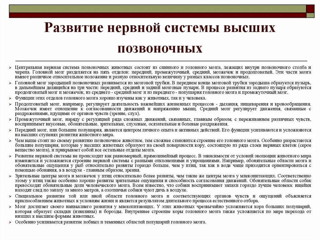 Развитие нервной системы и поведения. Эволюция развития нервной системы. Развитие нервной сисит. Филогенетическое развитие нервной системы позвоночных.. Этапы развития нервной системы позвоночных.