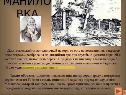 Характеристика плюшкина описание деревни