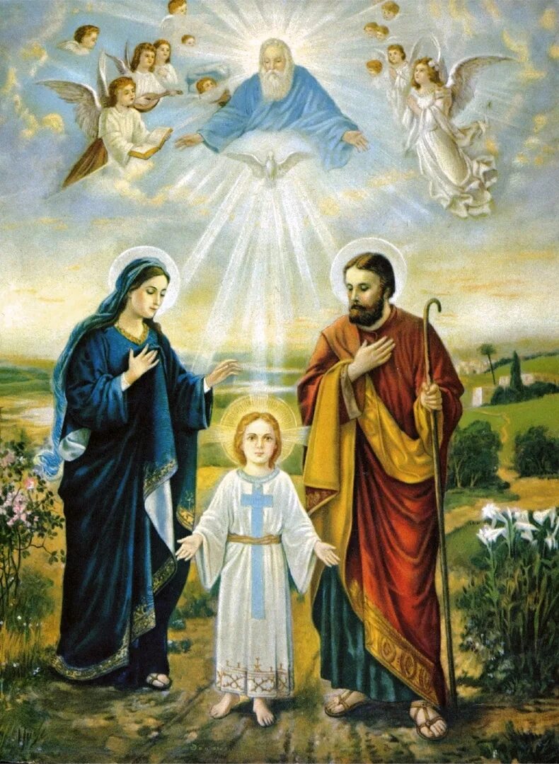 Св с ребенком. Икона семьи Девы Марии Иисуса.