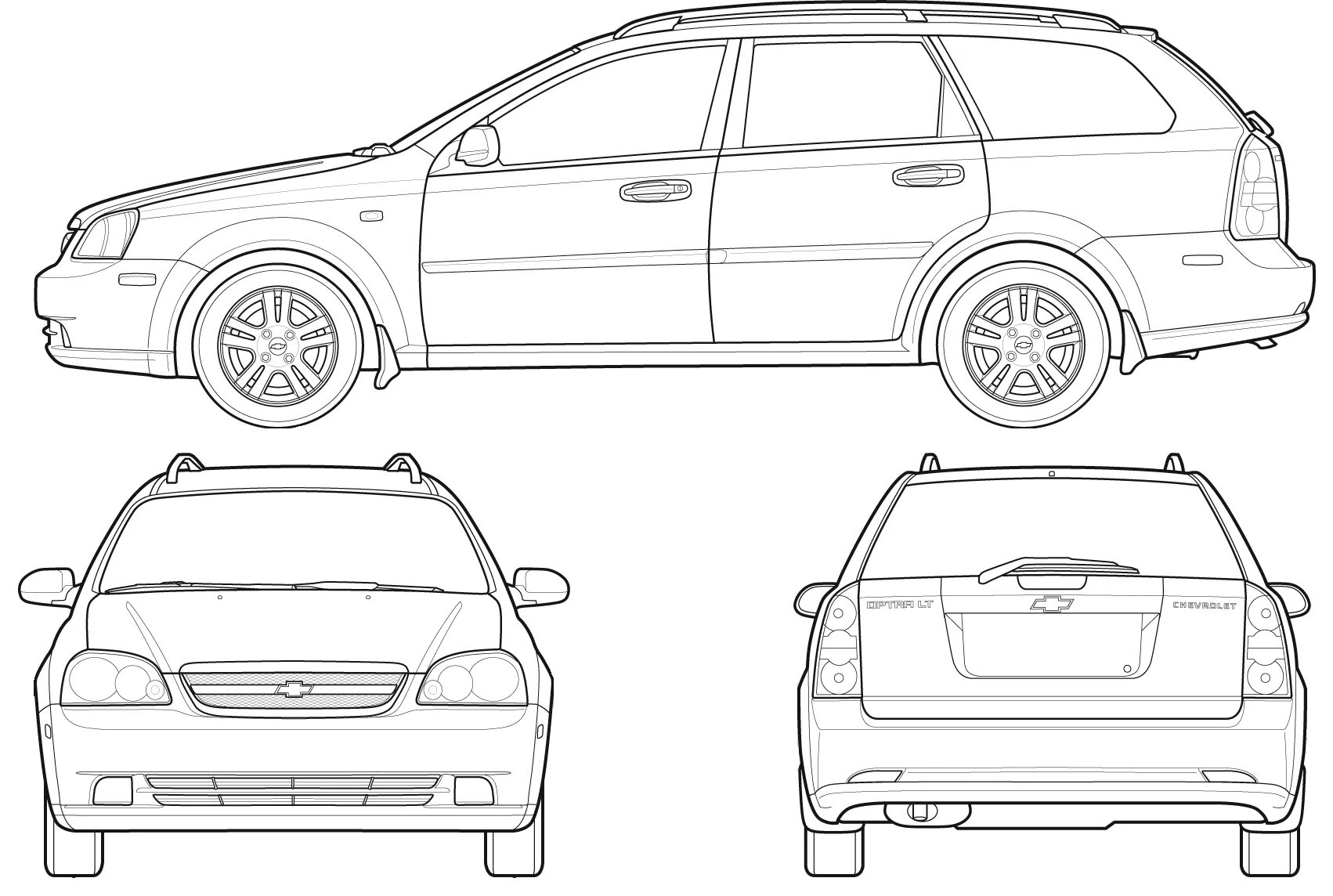 Лачетти универсал схема. Chevrolet Lacetti универсал габариты. Шевроле Лачетти чертеж. Шевроле Лачетти универсал габариты. Chevrolet Lacetti габариты кузова универсал.