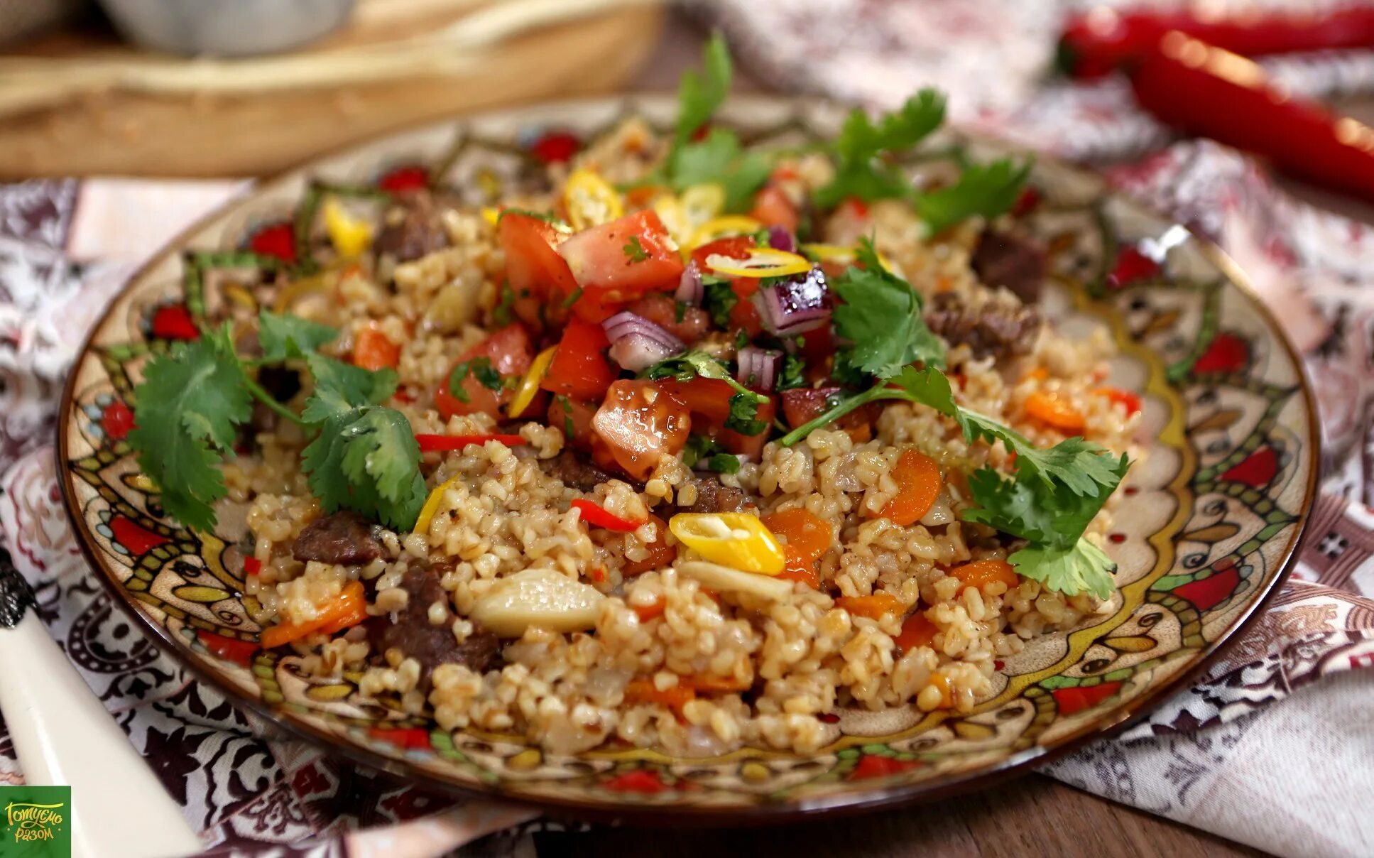 Курица с булгуром