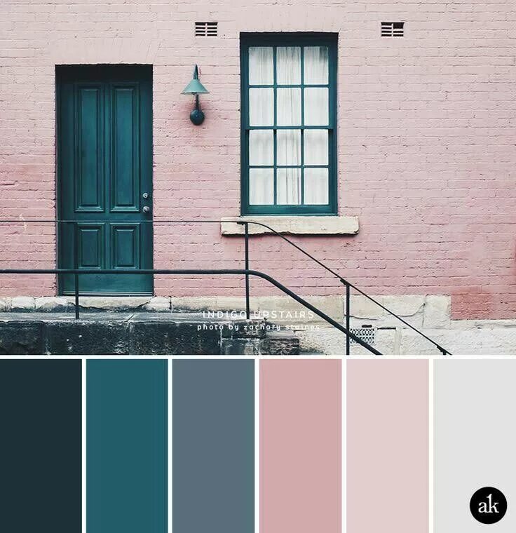 Пыльно синий сочетание цветов Цветовая палитра № 2410 Color palette, Color, Colour pallete