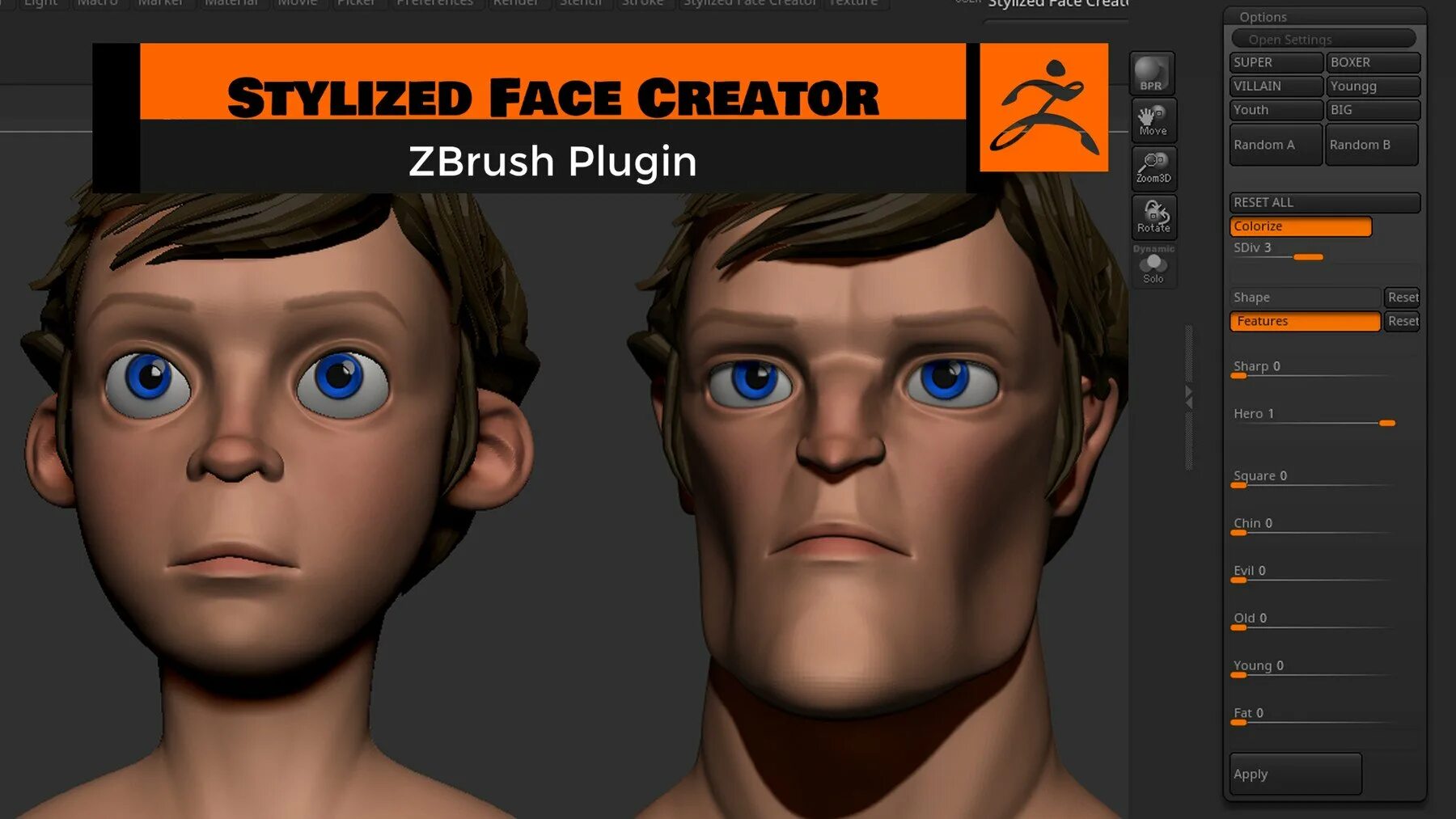 Plugin 3d. Stylized face zbrush. фото создателей zbrush. zbrush plugins. zbrush face rigging.