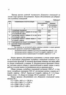 Нормативы уборки служебных помещений