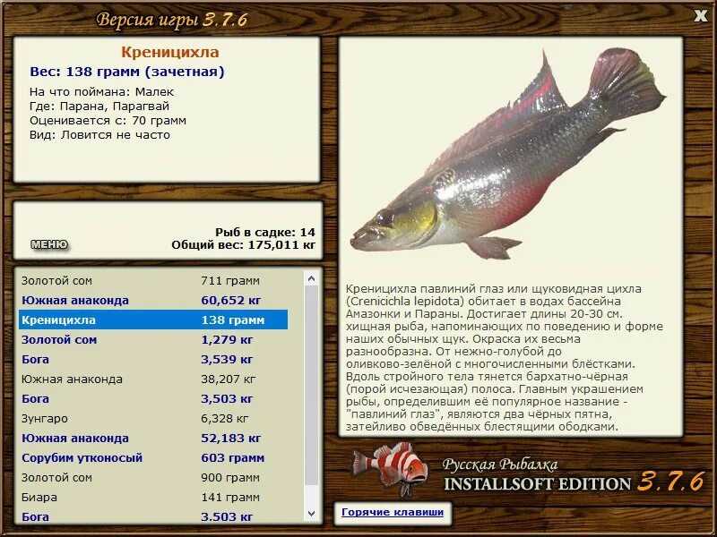 Трейнер русской рыбалки. 6. 1. Игра russian fishing 1. 6.