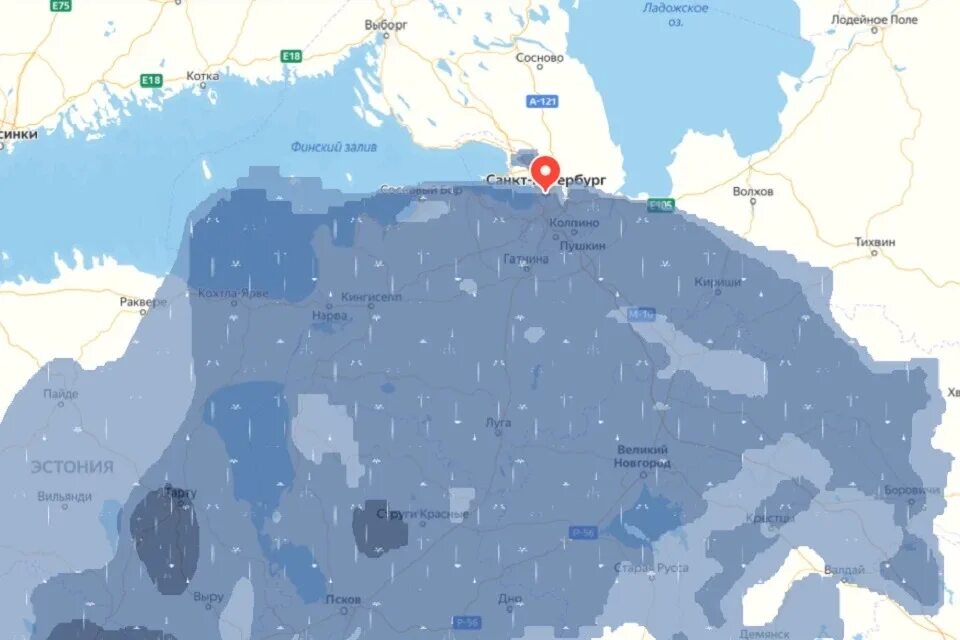 Карта дождей спб. Карта дождей СПБ И Ленинградской области.