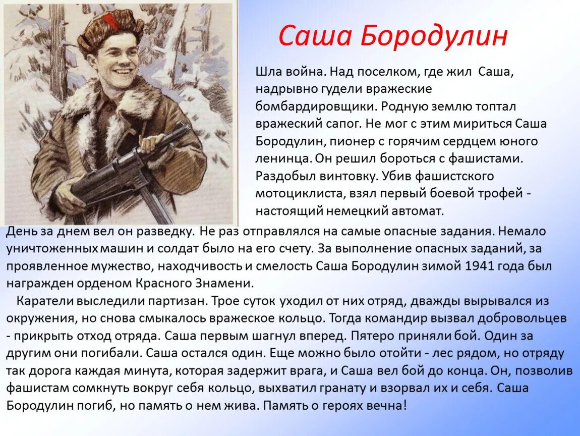 Саша Бородулин Пионер-герой. Рассказ о герое Великой Отечественной войны. Партизан Саша Бородулин. Пионеры герои дети Великой Отечественной войны 1941. Герои отечественной войны окружающий мир