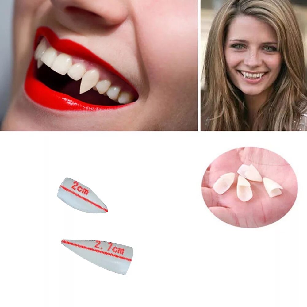 Что делают клыки зубы. Вампирский накладные зубы вампирские. Накладные клыки. Накладные клыки вампира. Искусственные зубы вампира.