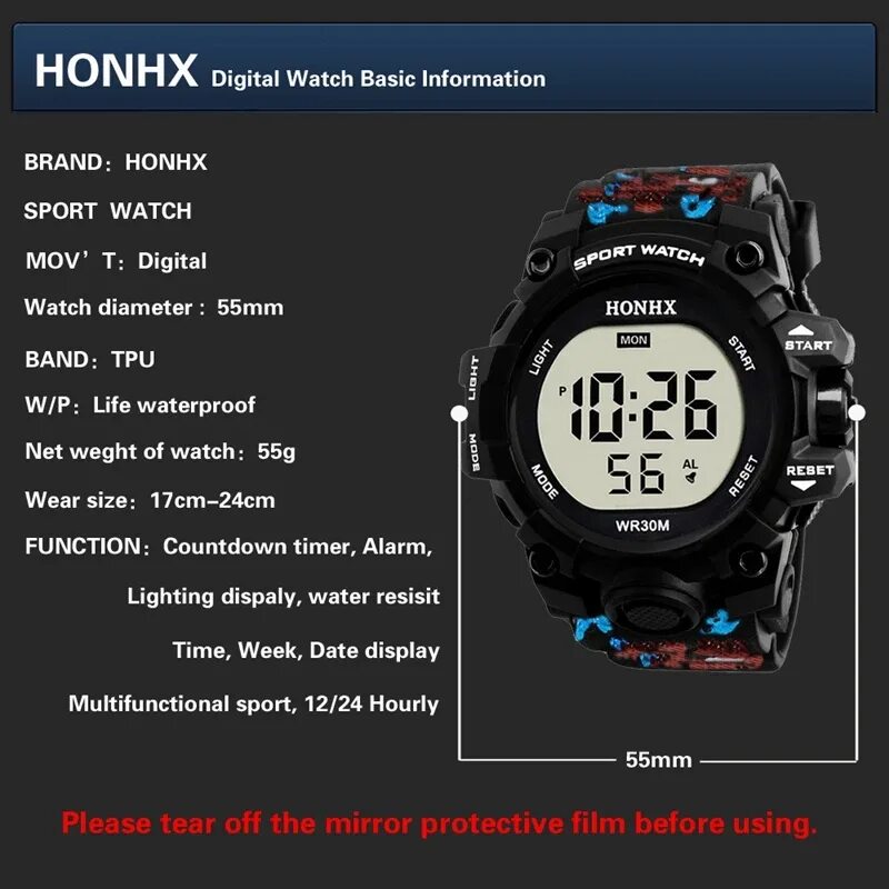 Sport watch настроить. Часы HONHX wr30m. Часы цифровые HONHX wr30m. Часы wr30m инструкция. Часы наручные HONHX wr30m ремешок.