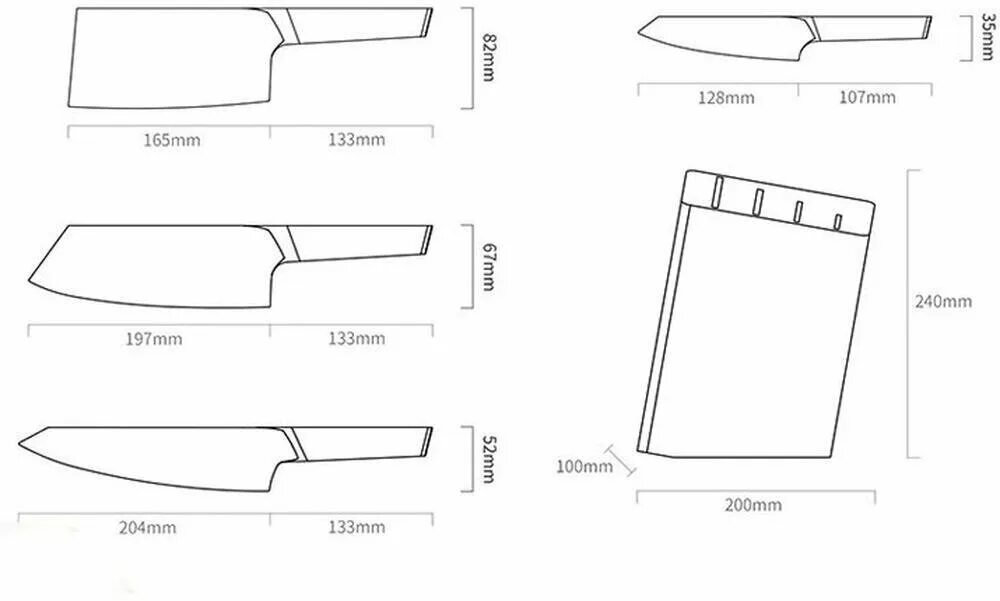 Размеры кухонных ножей. Набор ножей Huo Hou. Японский кухонный нож чертеж чертеж. Чертежи кухонных ножей. Японский кухонный нож чертеж.
