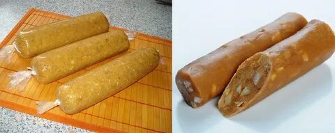 Сливочная колбаса из печенья