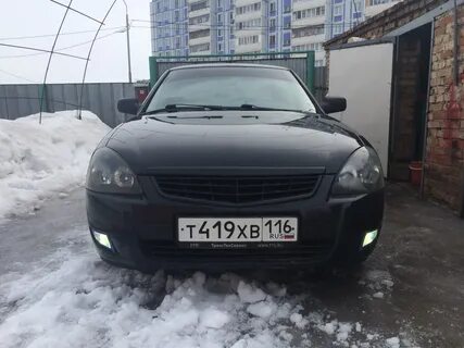 Приора бампер противотуманки