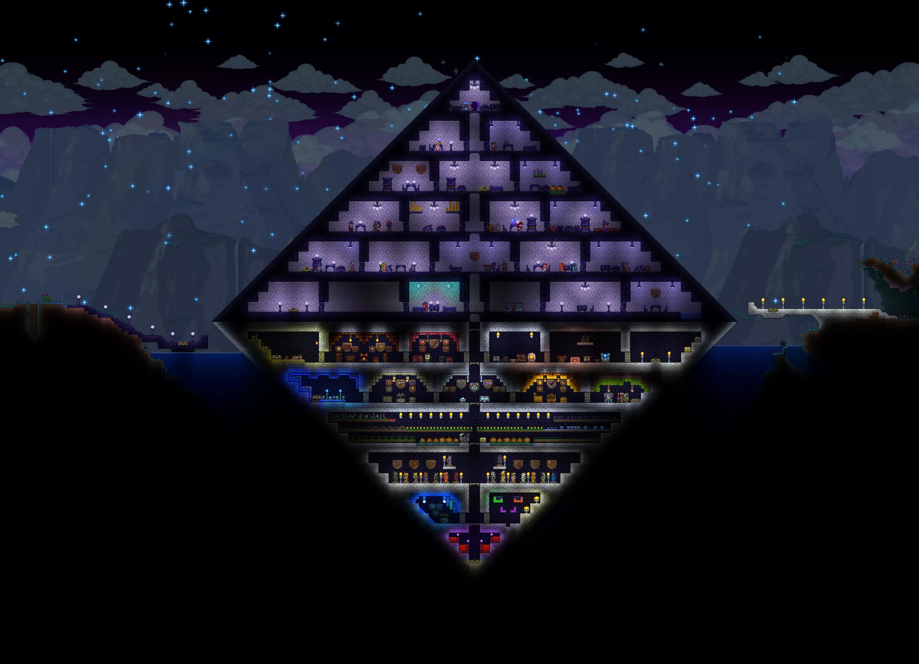 Alchemist terraria. Черная пирамида Нагаша. Чёрная пирамида вархаммер. Стол алхимика террария. Столпы террария.