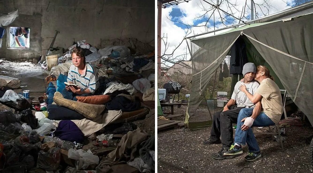 Песни я начал жизнь в трущобах городских. Палаточные городки бездомных в США. Жизнь американских бомжей.