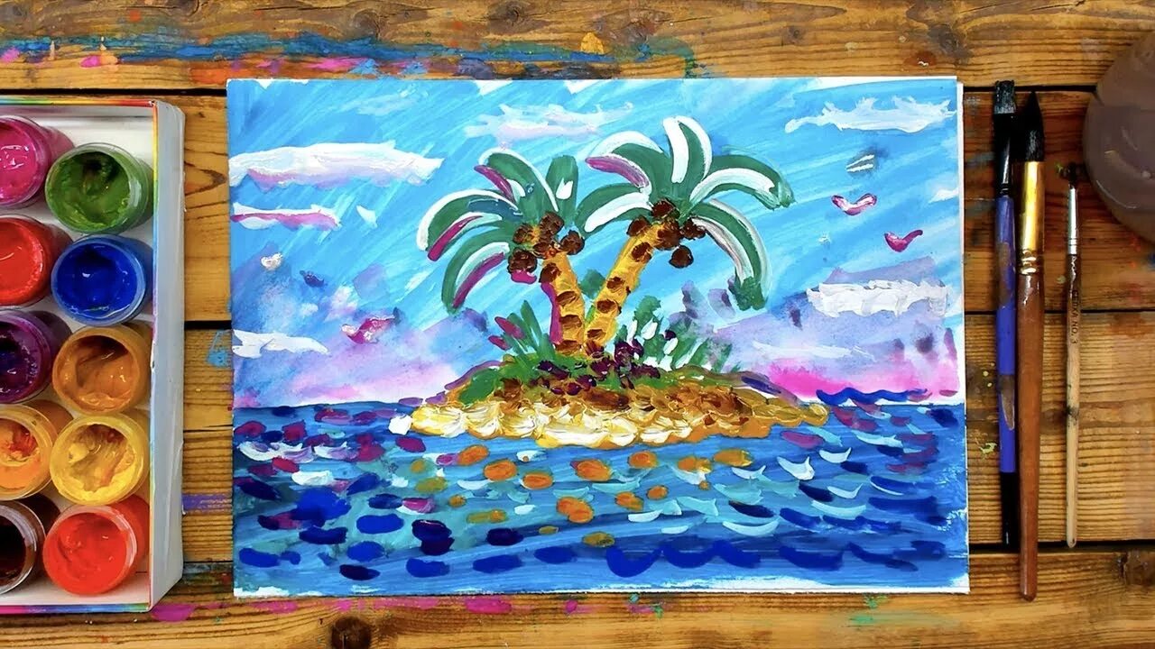 Рыба кит папа рисует красками. Рисунки красками. Рисование красками для детей. Рисованиекраскаими для детей.