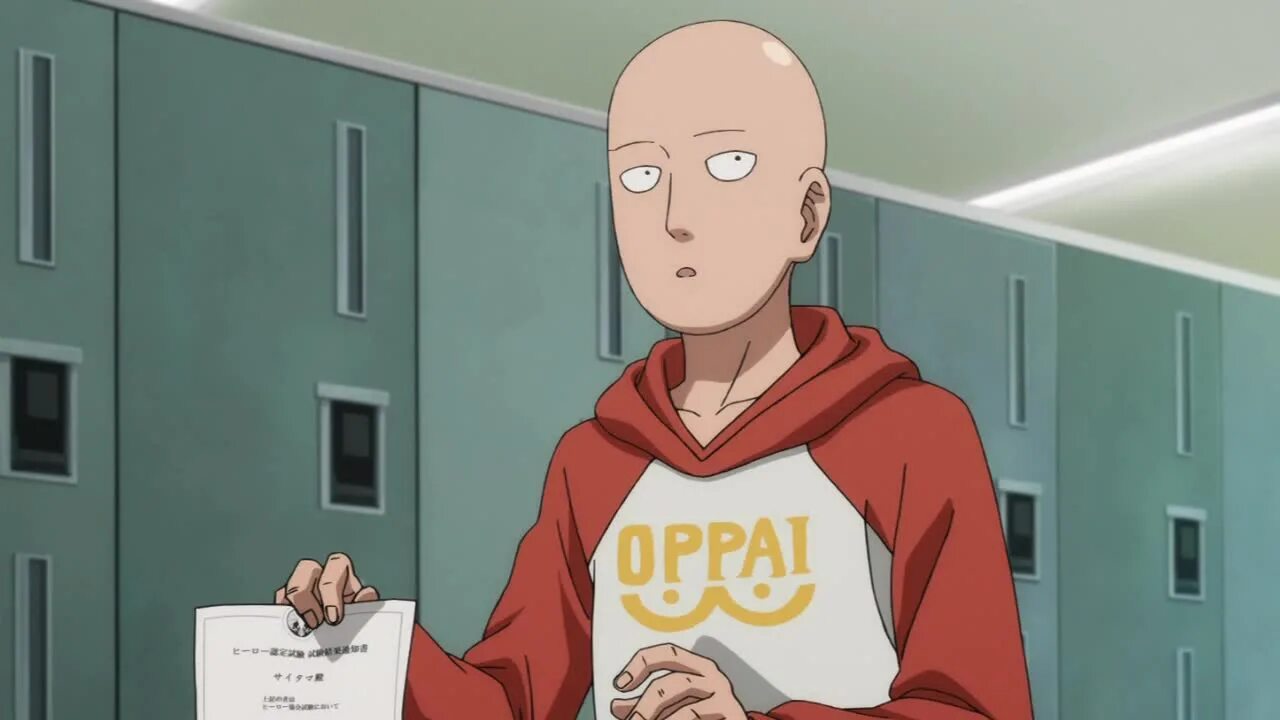 Девушка сайтамы. Сайтама в толстовке Oppai. One Punch man Сайтама в толстовке. Толстовка Oppai one Punch man. Худи Сайтамы Oppai.