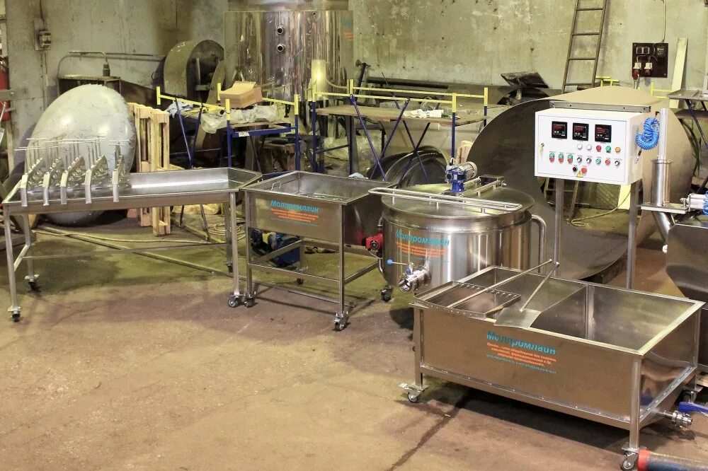 Оборудование и ингредиенты для сыра. Производство сыров. Cip мойка (4-х секционная). Оборудование для мини сыроварни. Формование и прессование сыра.